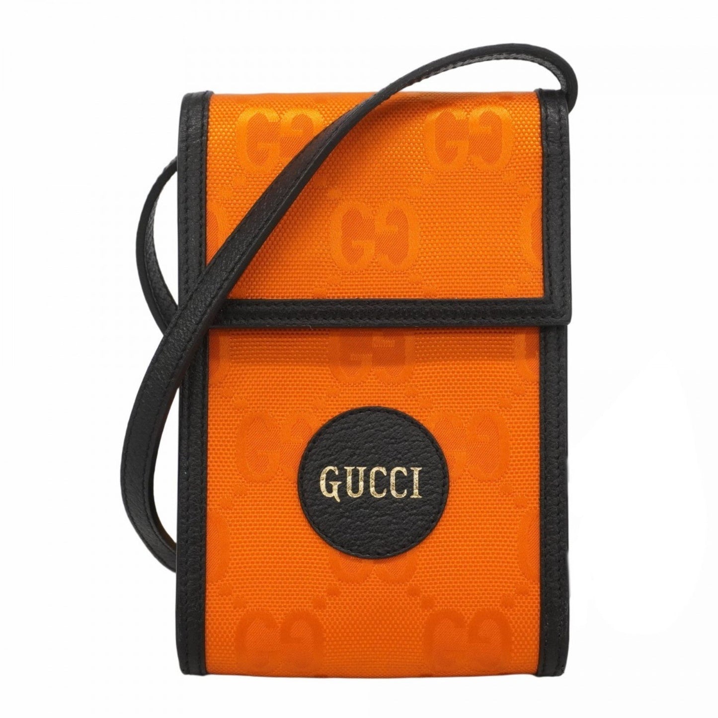 Gucci Jumbo Gg Shoulder Bag 625599 Canvas Orange Black