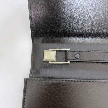 Dunhill Second Bag Ec-22830 Black Sidecar Leather Clutch Strap Flap