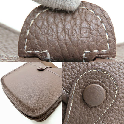 Hermes Evelyn 3 Pm Shoulder Bag In Taurillon Clemence Etoupe Leather