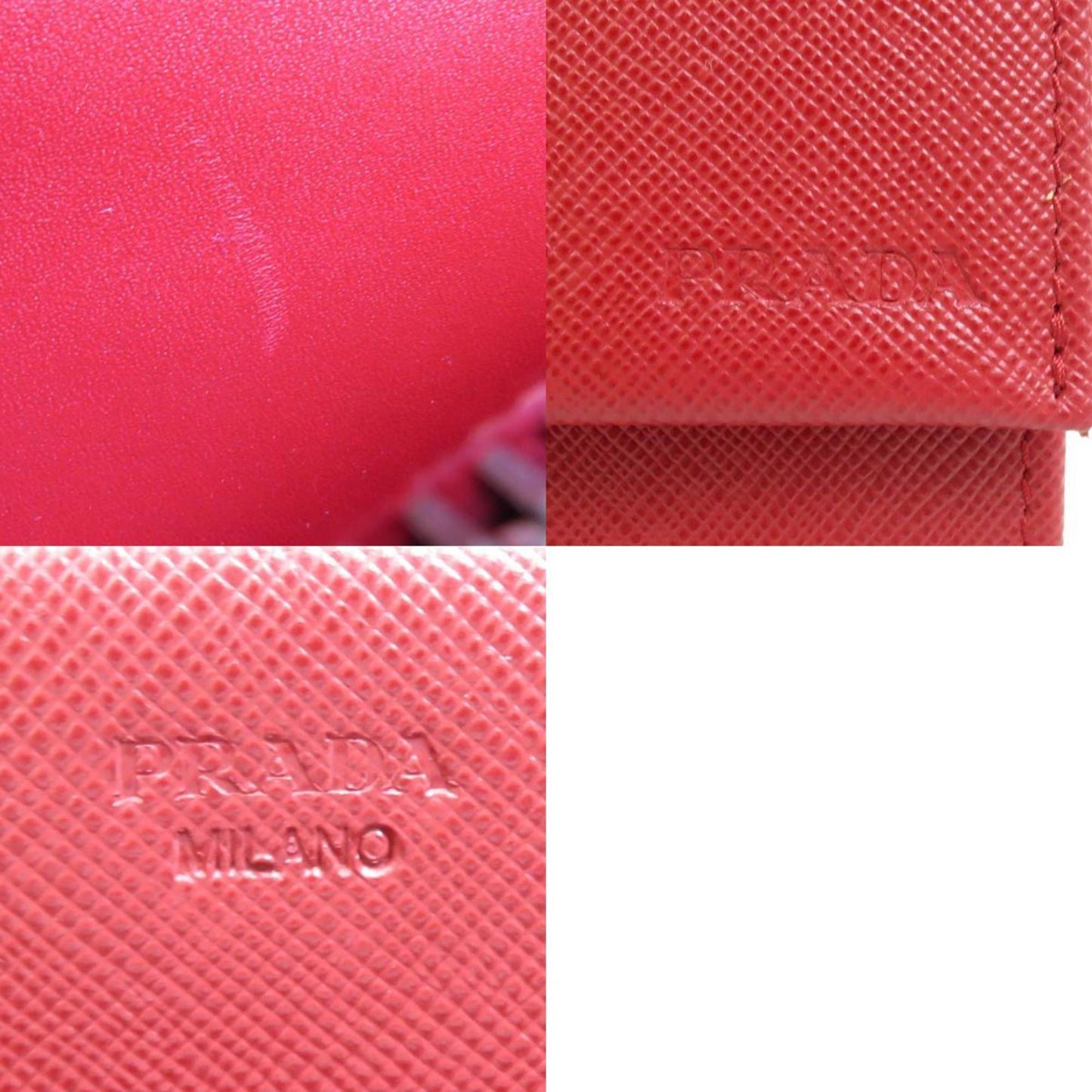 Prada Organizer Leather/Rubber Red