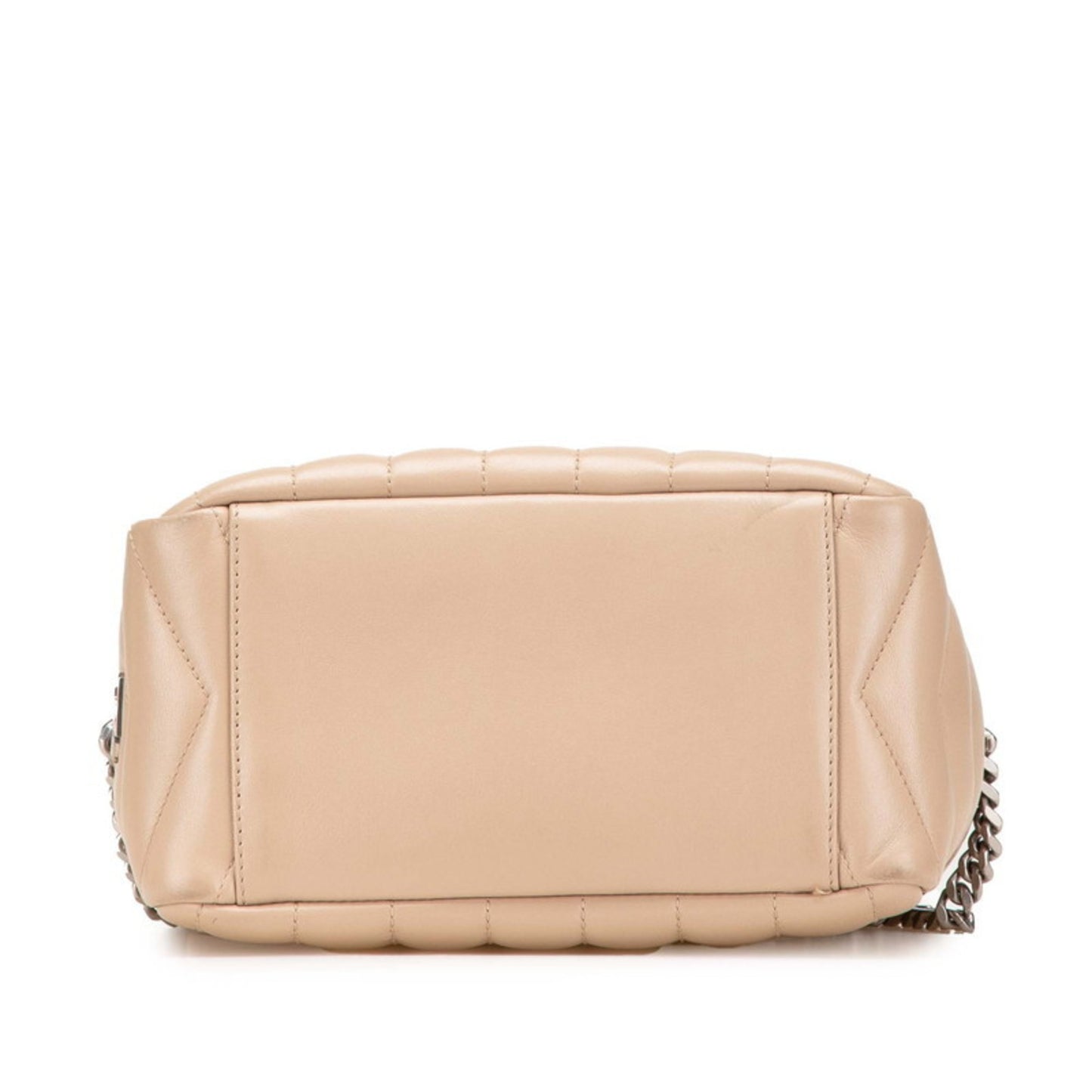 Saint Laurent Lulu Bowling Shoulder Bag 454317 Beige Leather