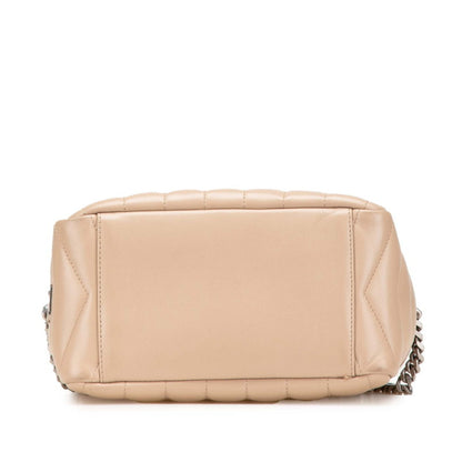 Saint Laurent Lulu Bowling Shoulder Bag 454317 Beige Leather