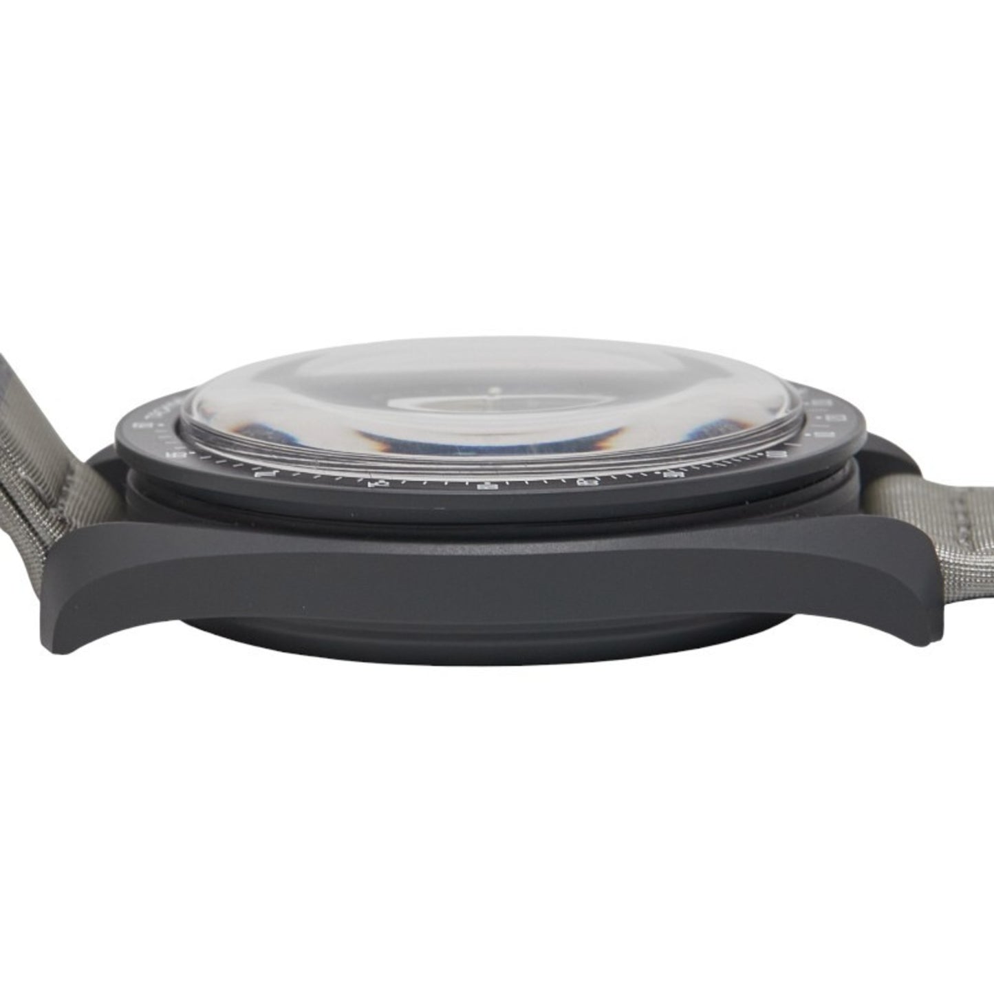 Omega X Swatch Moonswatch Mission To Mercury Watch So33A100 Quartz Movement Gray Dial Ceramic Nylon