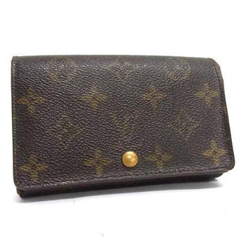 Louis Vuitton Monogram Porte Monnaie Bi-Tresor Wallet M61730 Brown Leather