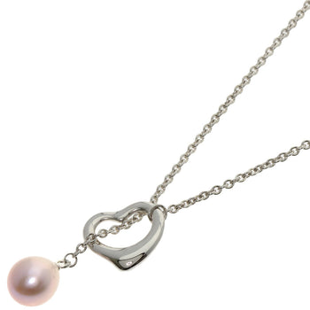 Tiffany & Co. Freshwater Pearl Heart Lariat Necklace In Silver