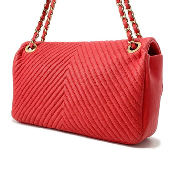 Chanel Chain Shoulder Bag Chevron V Stitch Coco Mark W A92087 Chanel