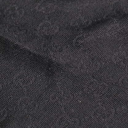 Gucci Gg Print Scarf In Black Wool