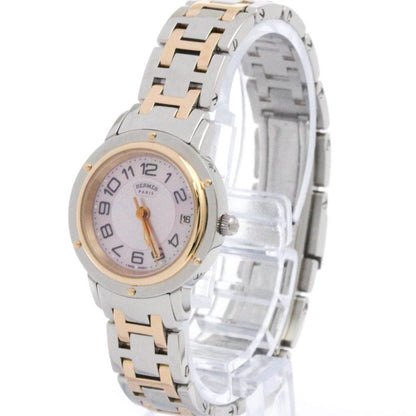 Hermes Clipper Pink Gold Plated Steel