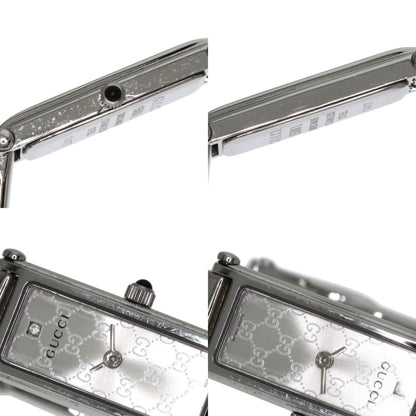 Gucci 1500L Gg Square Face Bangle Watch In Stainless Steel/Ss