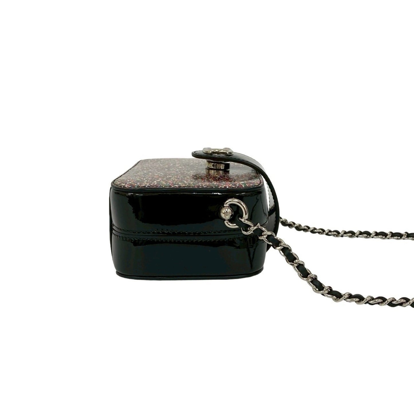 Unused Chanel Coco Patent Leather Enamel Lam Chain Mini Shoulder Bag