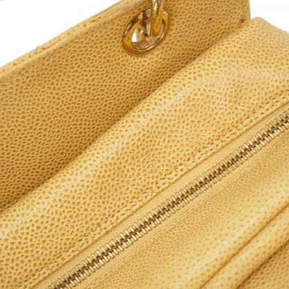 Chanel Matelasse Chain Handbag In Beige Caviar Leather For Women