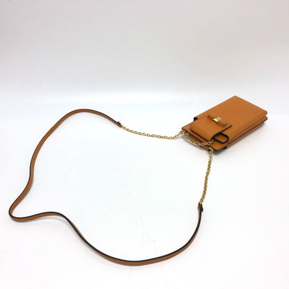 Salvatore Ferragamo Mobile Case Shoulder Bag Orange Brown Orange Goldhardware