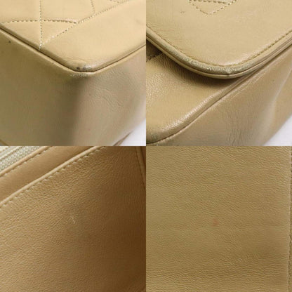 Chanel Shoulder Bag Matelasse Leather/Metal Beige/Gold