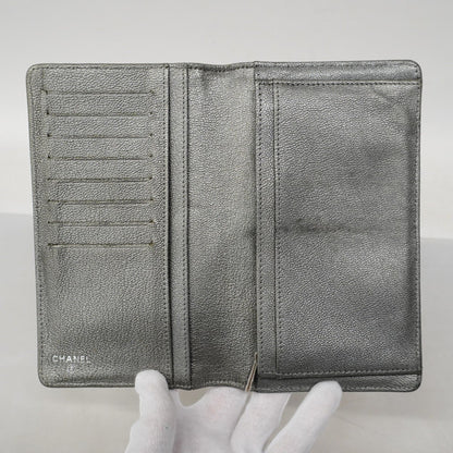 Chanel Long Wallet In Bicolor Caviar Leather