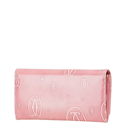 Cartier Happy Birthday Long Wallet Pink Enamel