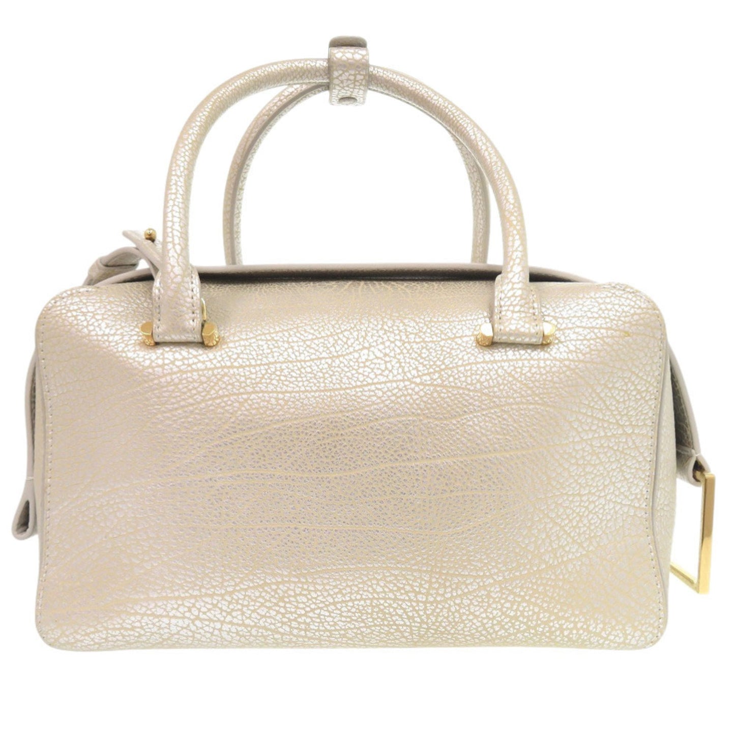 Like New Delvaux Cool Box Mm Calfskin Leather Antique Silver Aa0457Amf080Ddo 2-Way Handbag 1257