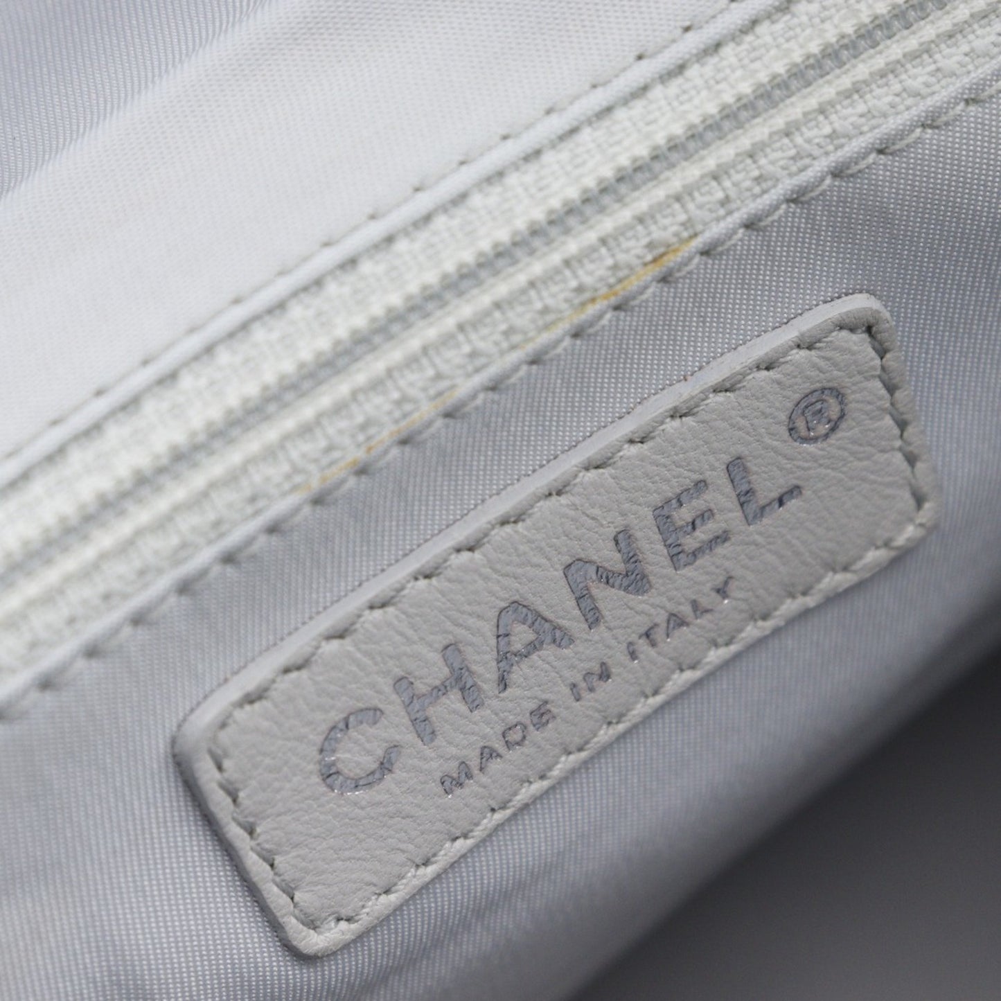 Chanel Paris Biarritz Shoulder Bag Matelasse A34206 Coated Canvas Silver