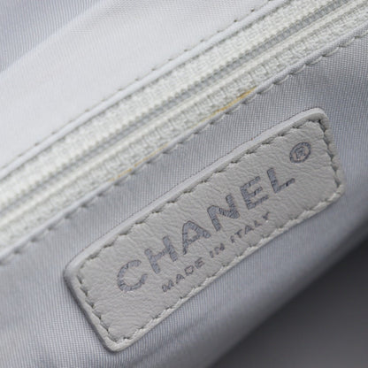 Chanel Paris Biarritz Shoulder Bag Matelasse A34206 Coated Canvas Silver