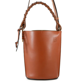 Loewe Anagram Gate Bucket Handbag In Calfskin Leather (329.56.Z85) - Brown