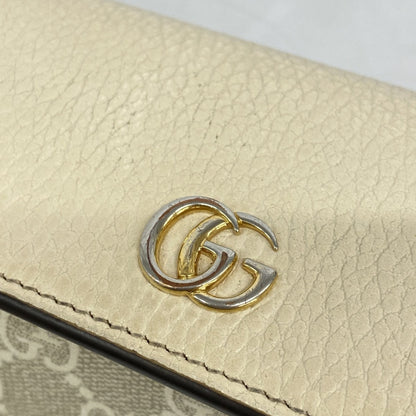 Gucci Gg Marmont Supreme Long Wallet 456116 Beige