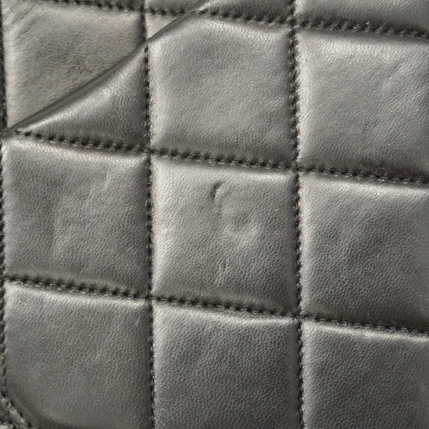 Chanel Shoulder Bag Matelasse W Chain Lambskin Black