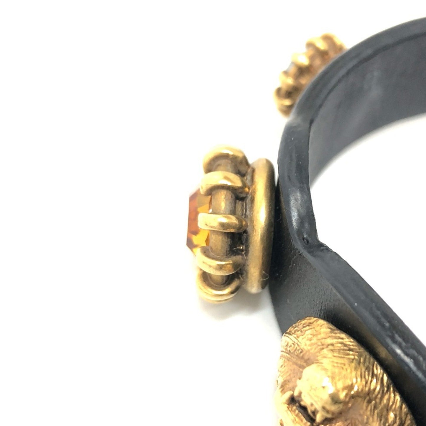 Gucci Tiger Head Leather Bracelet
