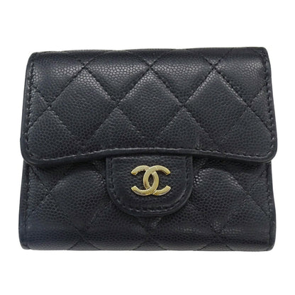 Chanel Women'S Tri-Fold Wallet In Caviar Leather