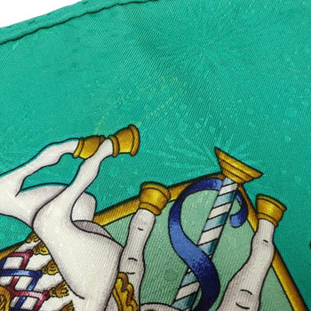 Hermes Scarf/Muffler Carre 90 Lanapark Amusement Park Silk Green Multicolor 181297