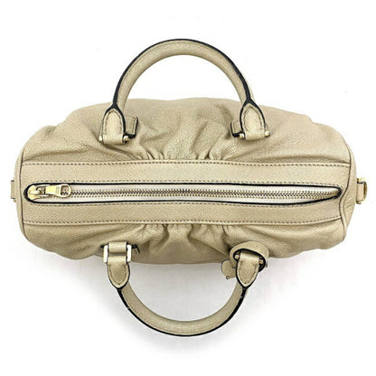 Loewe 2Way Gold Lame Anagram Leather Loewe Boston Handbag Champagne
