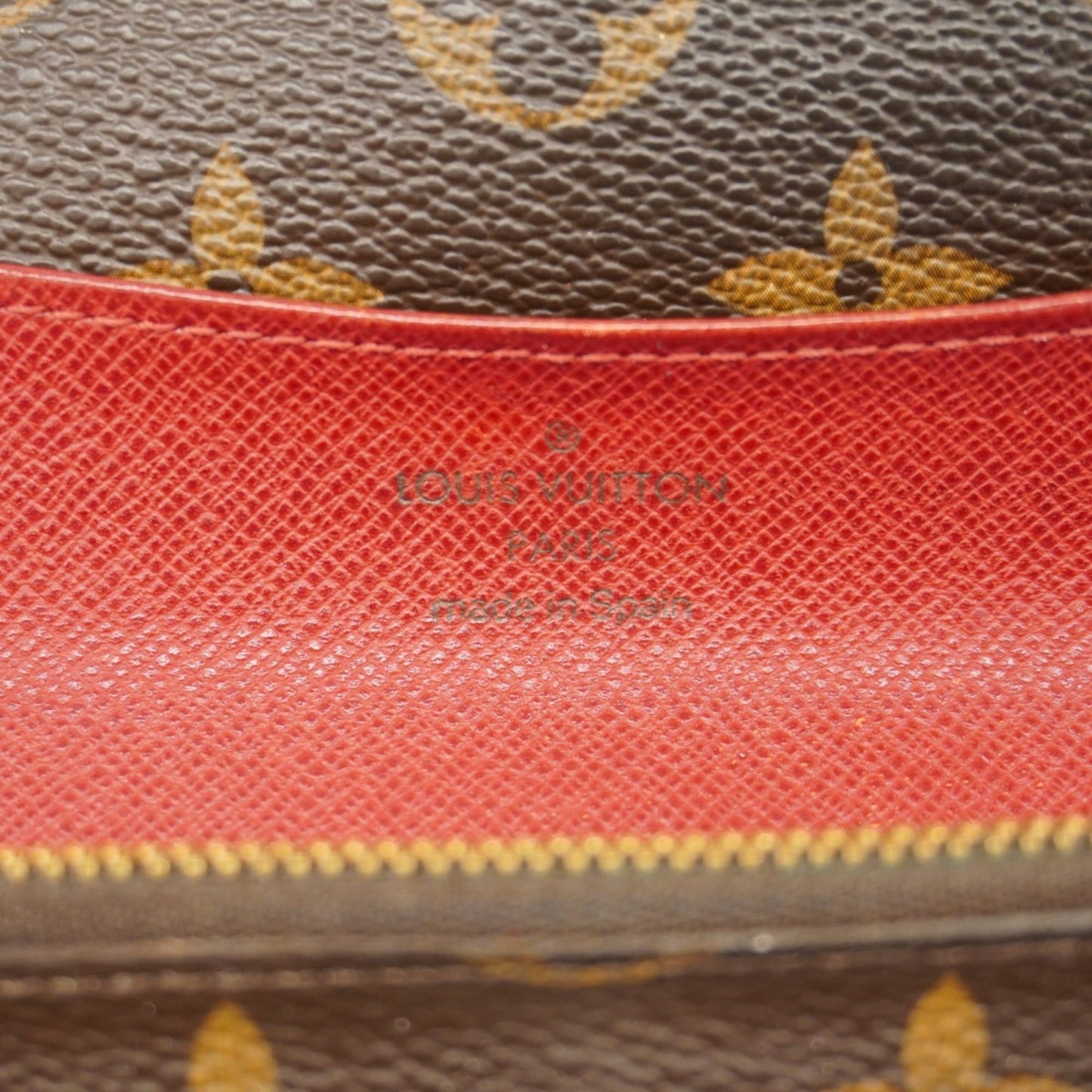 Louis Vuitton Monogram Portefeuille Emilie Long Wallet M60136 Brown Rouge