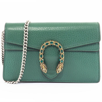 Gucci Dionysus Super Shoulder Bag 476432 Leather Green