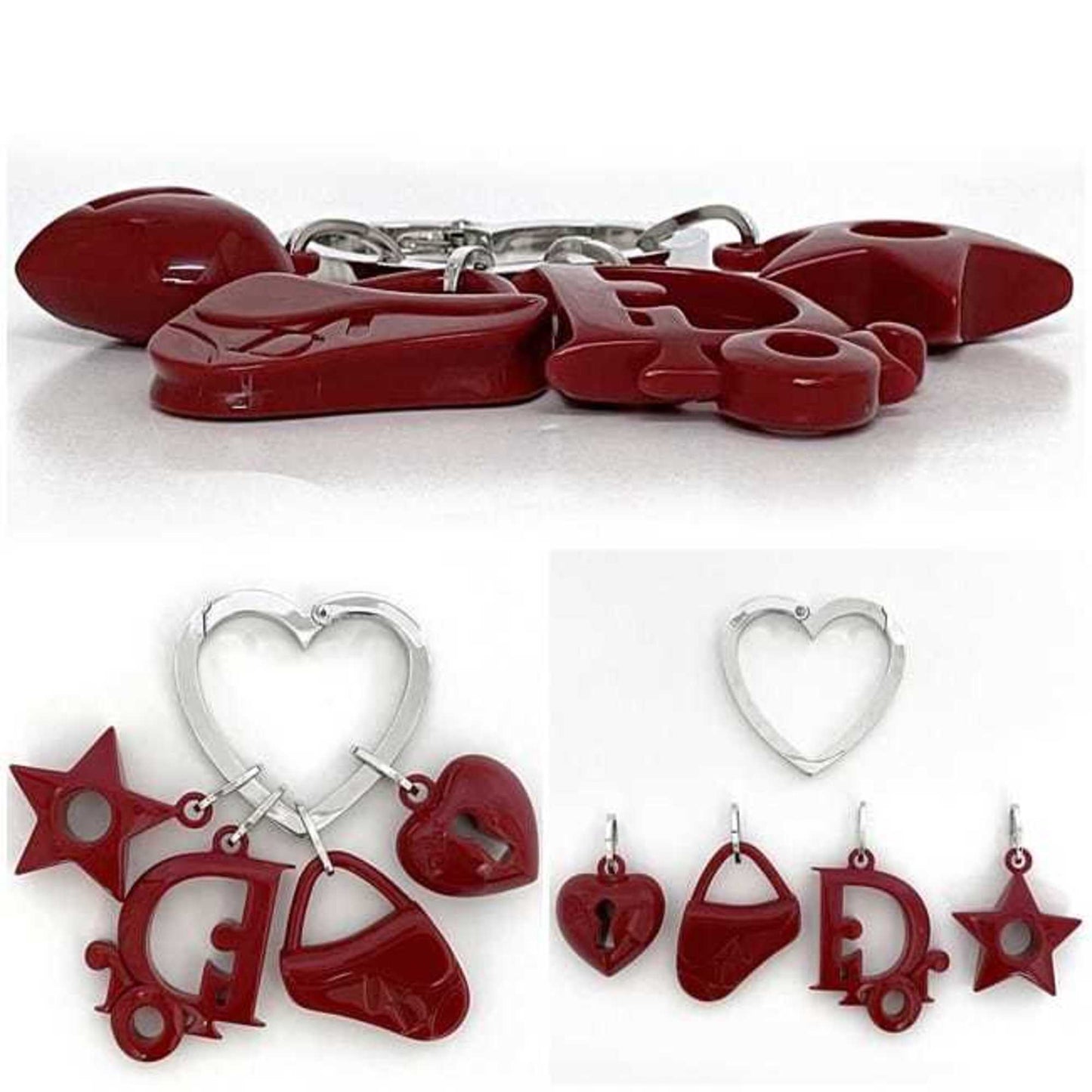 Christian Dior Key Ring Ec-23595 In Red
