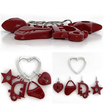 Christian Dior Key Ring Ec-23595 In Red