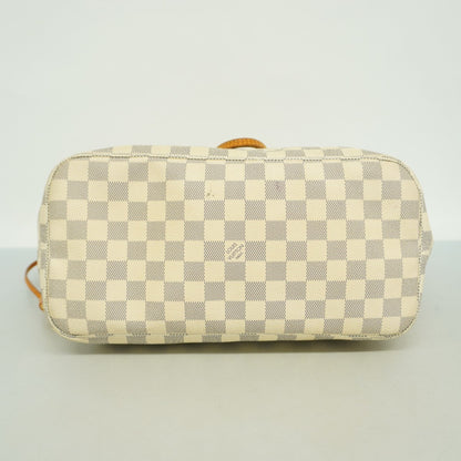 Louis Vuitton Damier Azur Neverfull Mm Tote Bag N51107 White