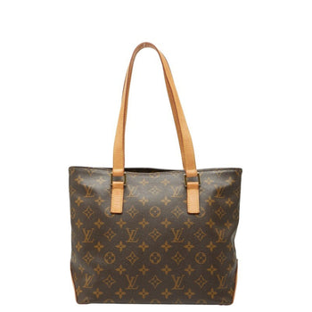 Louis Vuitton Monogram Cabas Piano Handbag Tote Bag M51148 Brown Leather