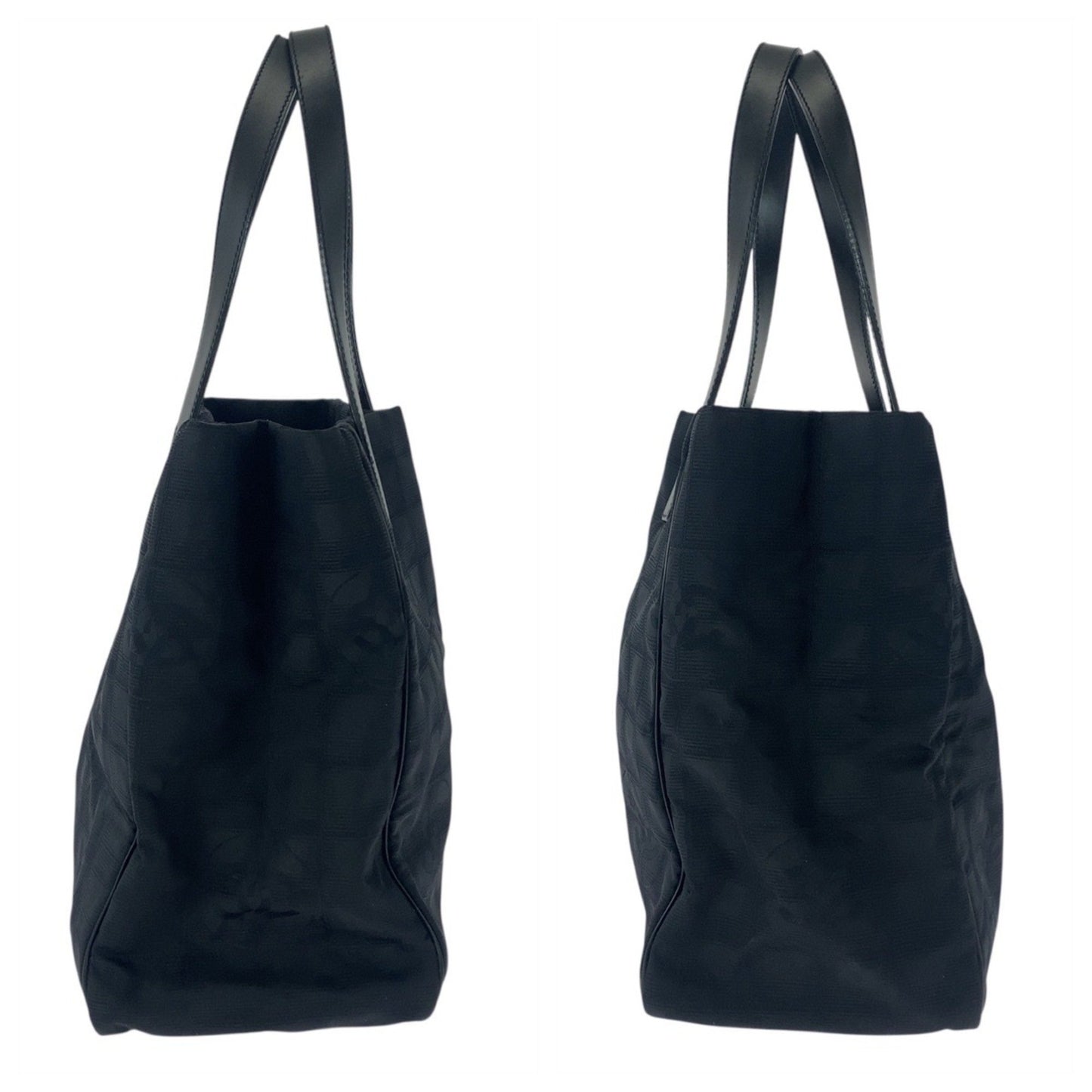 Chanel New Travel Line Neutral Tote Mm Black With Gold Hardware