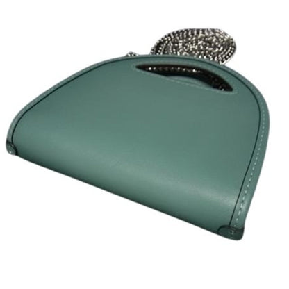 Coach Chain Wallet Ct879 Green Leather