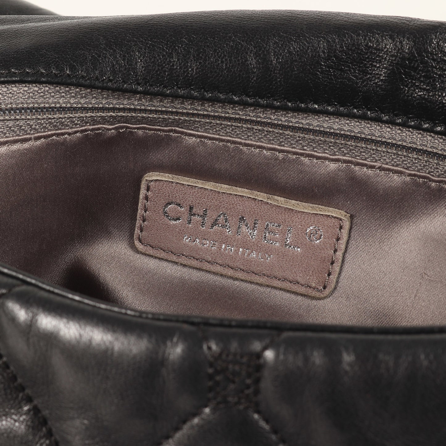 Chanel Black Coco Mark Leather Quilted Handbag