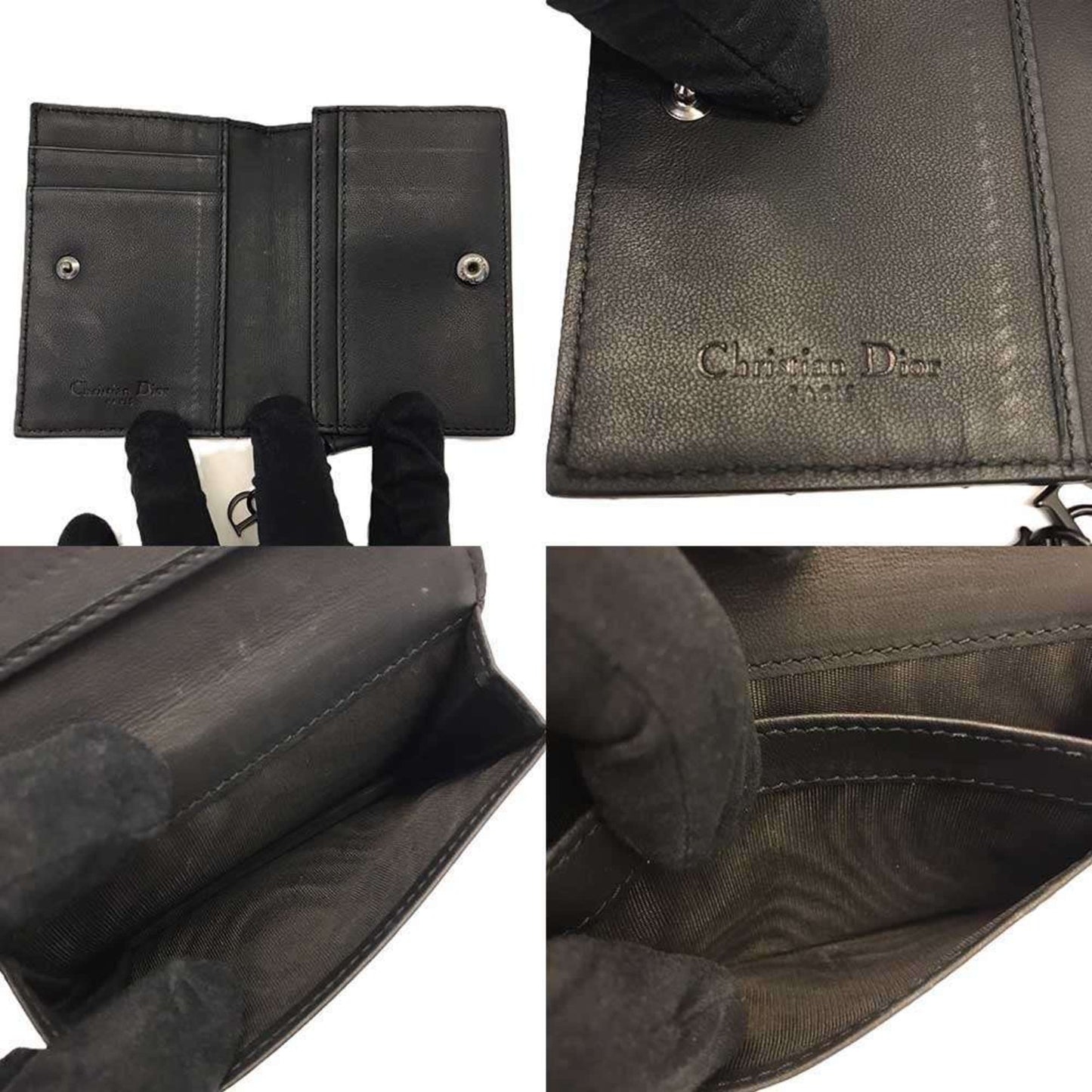 Leather Christian Dior Card Case