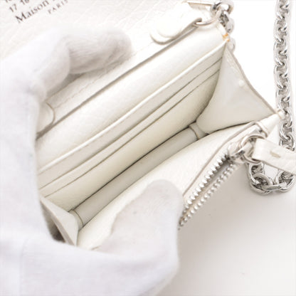 Maison Margiela 4-Stitch Chain Wallet Leather Bifold Crossbody Shoulder Bag