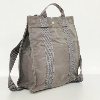 Hermes Herms Airline Mm Backpack/Daypack In Gray Canvas