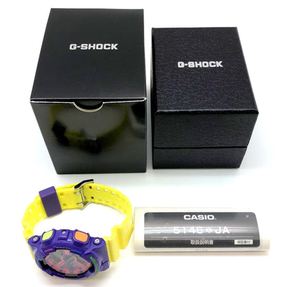G-Shock Casio Watch Ga-110Hc-6A Hyper Colors Big Case Purple Yellow Pink Painted Ana-Digi Released