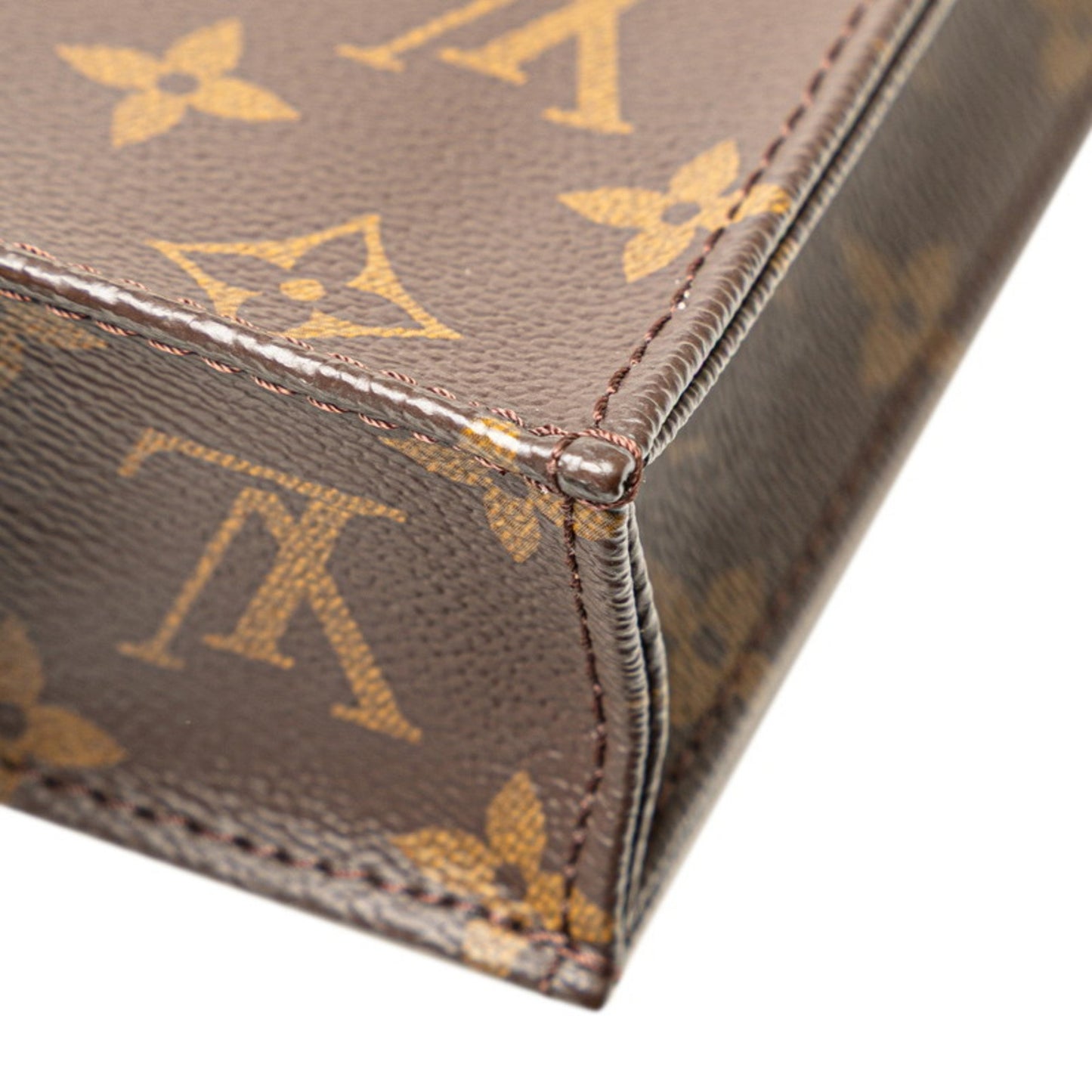 Louis Vuitton Monogram Petite Sac Plat Handbag/Shoulder Bag 2Way M81295 Brown Leather