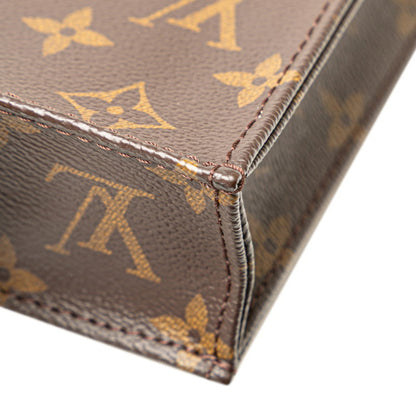 Louis Vuitton Monogram Petite Sac Plat Handbag/Shoulder Bag 2Way M81295 Brown Leather
