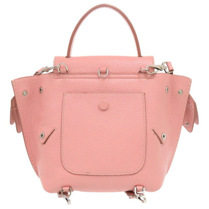 Tod'S Wave Line Backpack Leather Pink Rucksack Shoulder Handbag 0555Tod'S