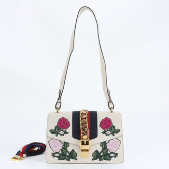 Gucci Sylvie Leather One-Shoulder Shoulder Bag 421882 Gold Hardware