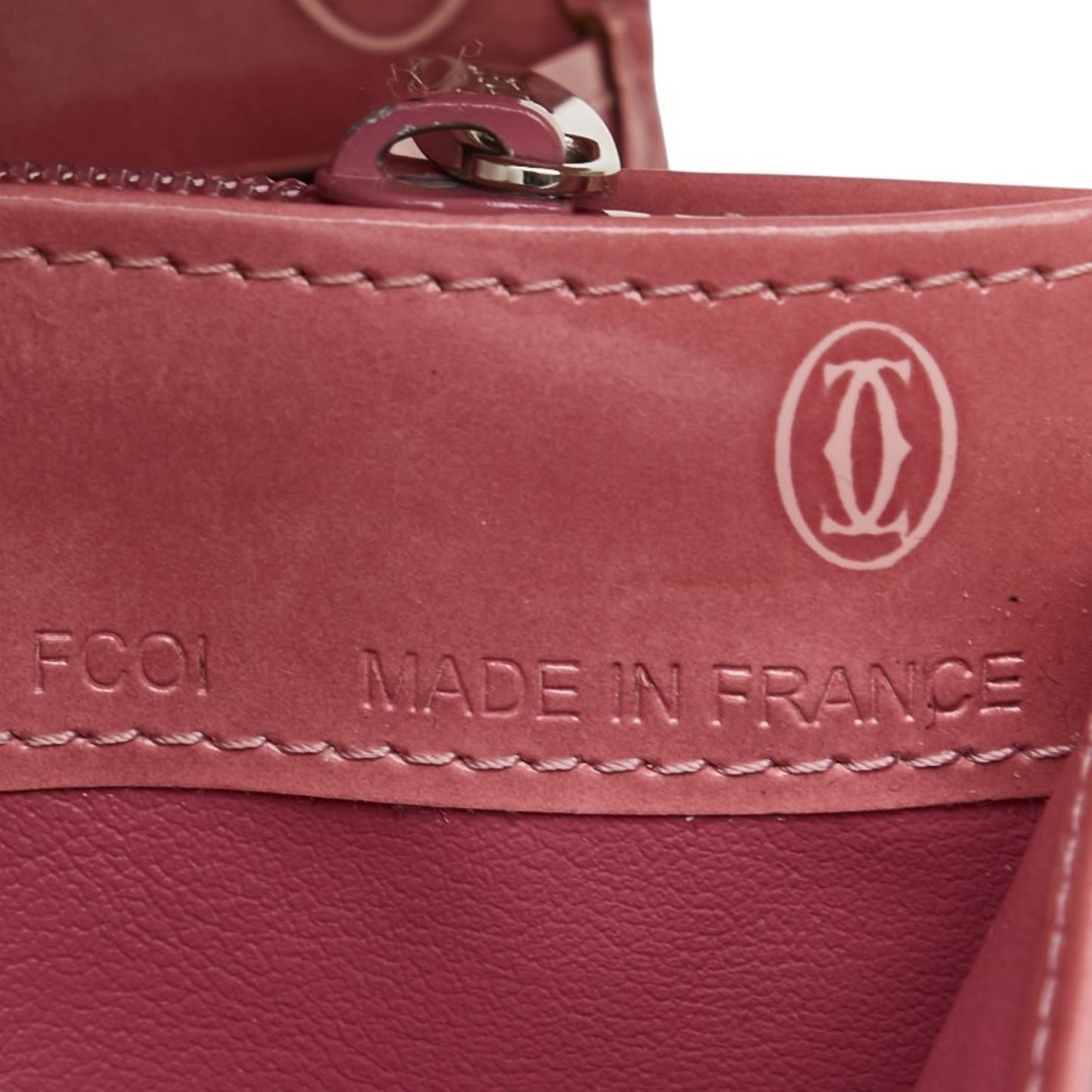 Cartier Happy Birthday Long Wallet Pink Enamel