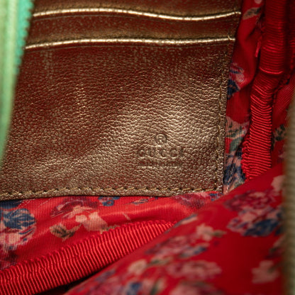 Gucci Laminated Quilted Clutch Bag/Second Bag 540985 Red Green Gold Leather