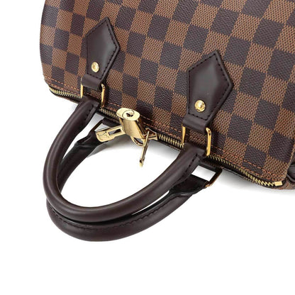 Louis Vuitton Damier Speedy Bandouliere 25 2-Way Ebene Handbag N41368 Rfid