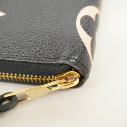 Louis Vuitton Monogram Empreinte Two-Tone Zippy Wallet M80481 Black/Beige